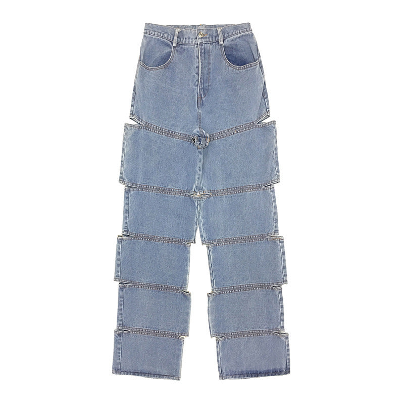 Personality Ripped Jeans Women Fashion Niche Design